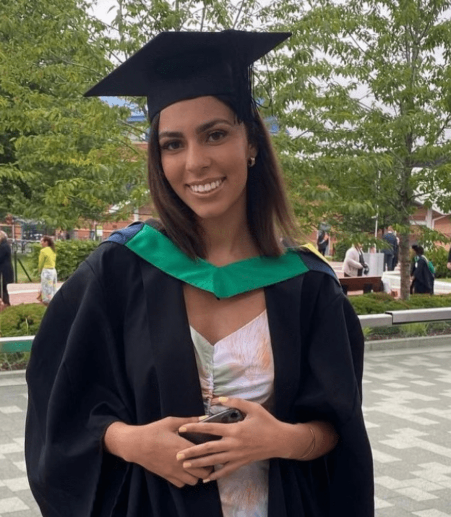 Our Kickstarter, Catherine, in her university graduation gown